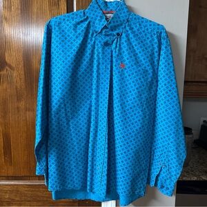 Cinch Blue Geometric Men's Shirt
